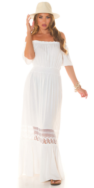 Musthave Maxi Dress off-shoulder White